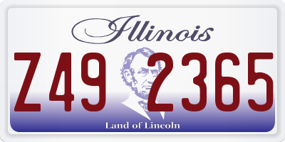 IL license plate Z492365