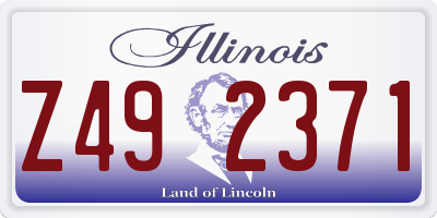 IL license plate Z492371