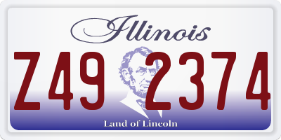 IL license plate Z492374