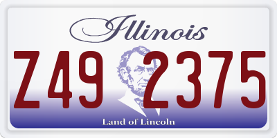 IL license plate Z492375