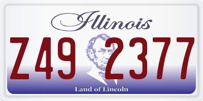 IL license plate Z492377