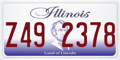 IL license plate Z492378