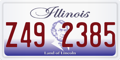 IL license plate Z492385