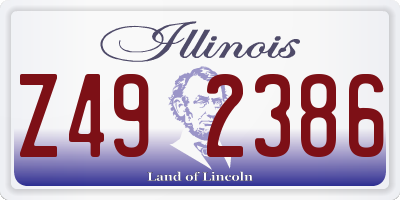 IL license plate Z492386