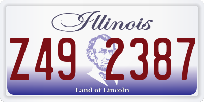 IL license plate Z492387
