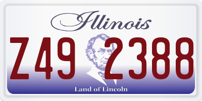 IL license plate Z492388
