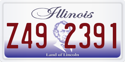 IL license plate Z492391