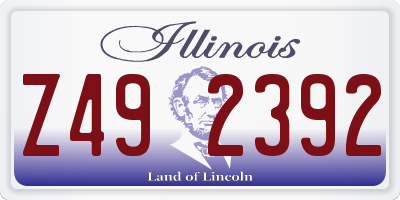 IL license plate Z492392
