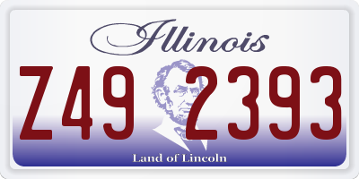 IL license plate Z492393
