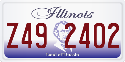 IL license plate Z492402