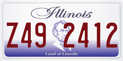 IL license plate Z492412