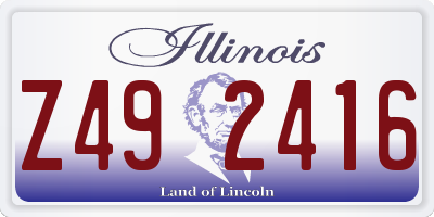 IL license plate Z492416