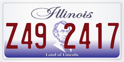 IL license plate Z492417