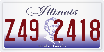 IL license plate Z492418