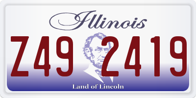IL license plate Z492419