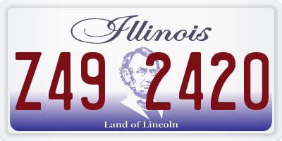 IL license plate Z492420