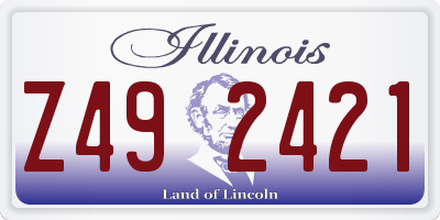 IL license plate Z492421