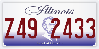 IL license plate Z492433