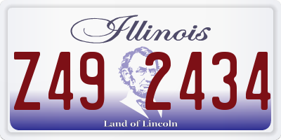 IL license plate Z492434