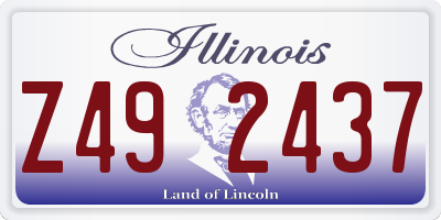 IL license plate Z492437