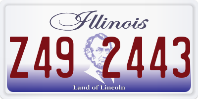 IL license plate Z492443