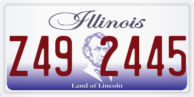 IL license plate Z492445