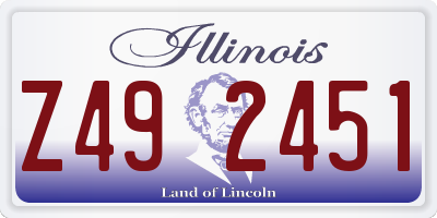 IL license plate Z492451
