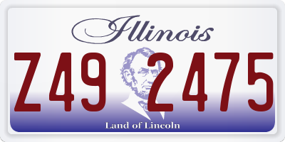 IL license plate Z492475