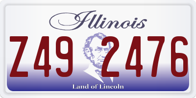 IL license plate Z492476
