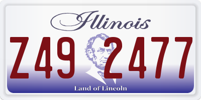 IL license plate Z492477