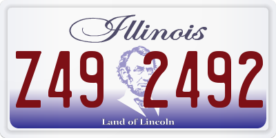 IL license plate Z492492