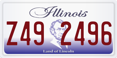 IL license plate Z492496