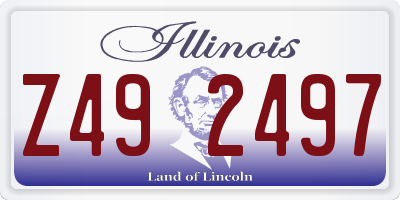 IL license plate Z492497