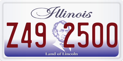 IL license plate Z492500