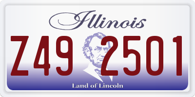 IL license plate Z492501