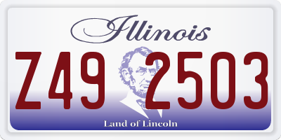 IL license plate Z492503