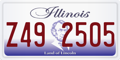 IL license plate Z492505