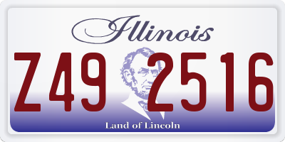 IL license plate Z492516