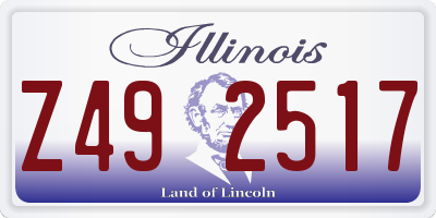 IL license plate Z492517