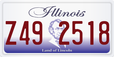 IL license plate Z492518