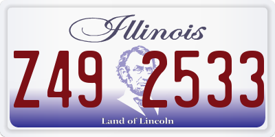 IL license plate Z492533