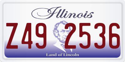 IL license plate Z492536