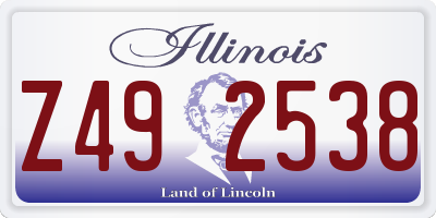 IL license plate Z492538