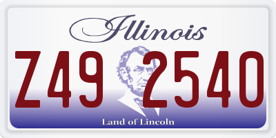 IL license plate Z492540