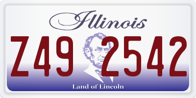 IL license plate Z492542
