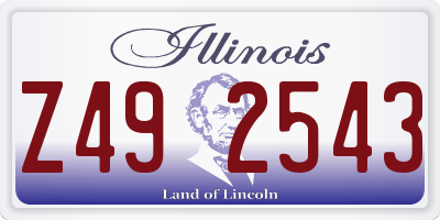 IL license plate Z492543