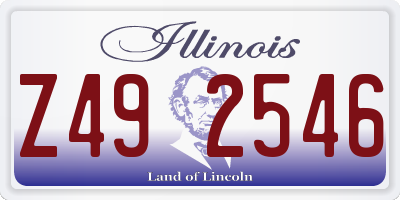 IL license plate Z492546