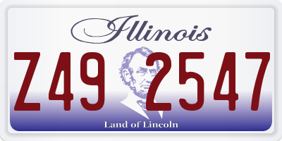 IL license plate Z492547