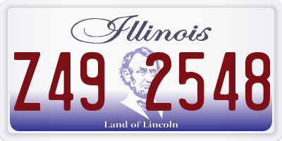 IL license plate Z492548