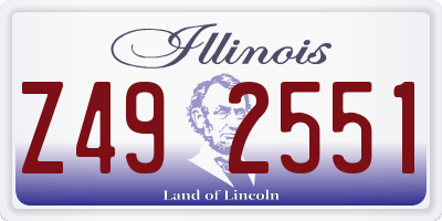 IL license plate Z492551